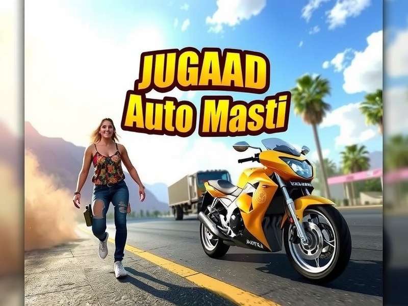 Experience the chaos of Indian roads in Jugaad Auto Masti Jugaad Auto Masti Game Cover